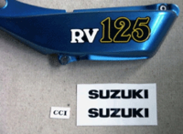 Embleme Dekorsatz RV 125 Komplettsatz SUZUKI Schriftzug in schwarz
