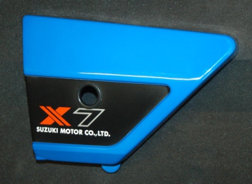 Seitendeckel X7 blau links Einzelstück