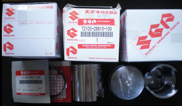 Kolbensatz RV 125 Übermaß +0,25mm Kolben, Ringsatz, Kolbenbolzen und 2 st Kolbenclips