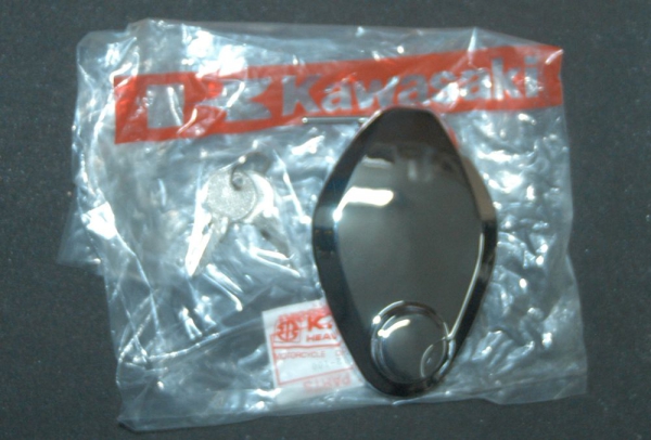 Tankdeckel Chrom mit Schloß KAWASAKI