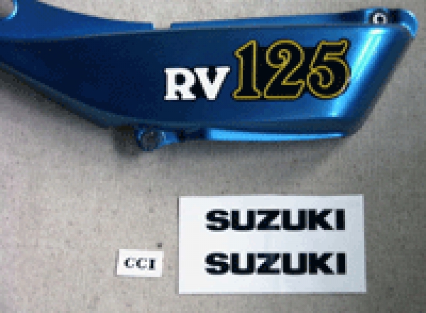 Embleme Dekorsatz RV 125 Komplettsatz SUZUKI Schriftzug in schwarz